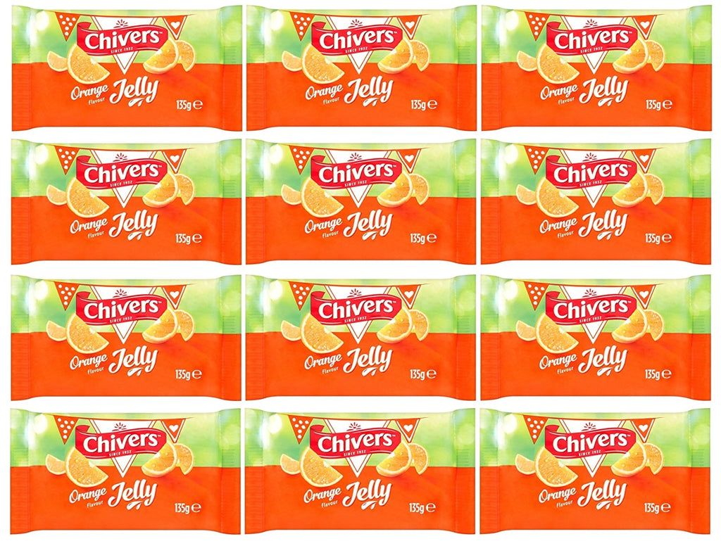 12 x Chivers Orange Flavour Jelly 135G