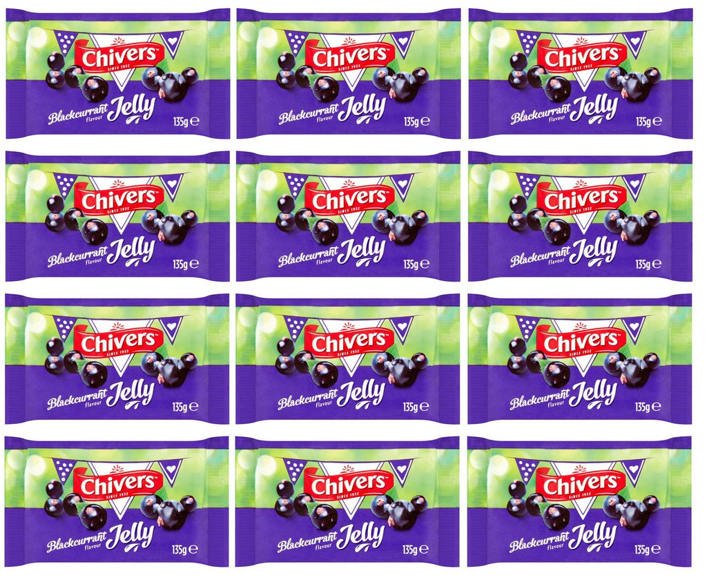12 x Chivers Blackcurrant Flavour Jelly 135G