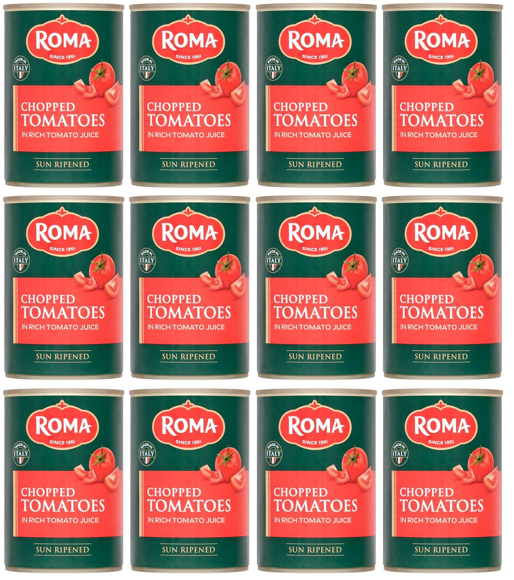 12 x Roma Chopped Tomatoes In Rich Tomato Juice 400G