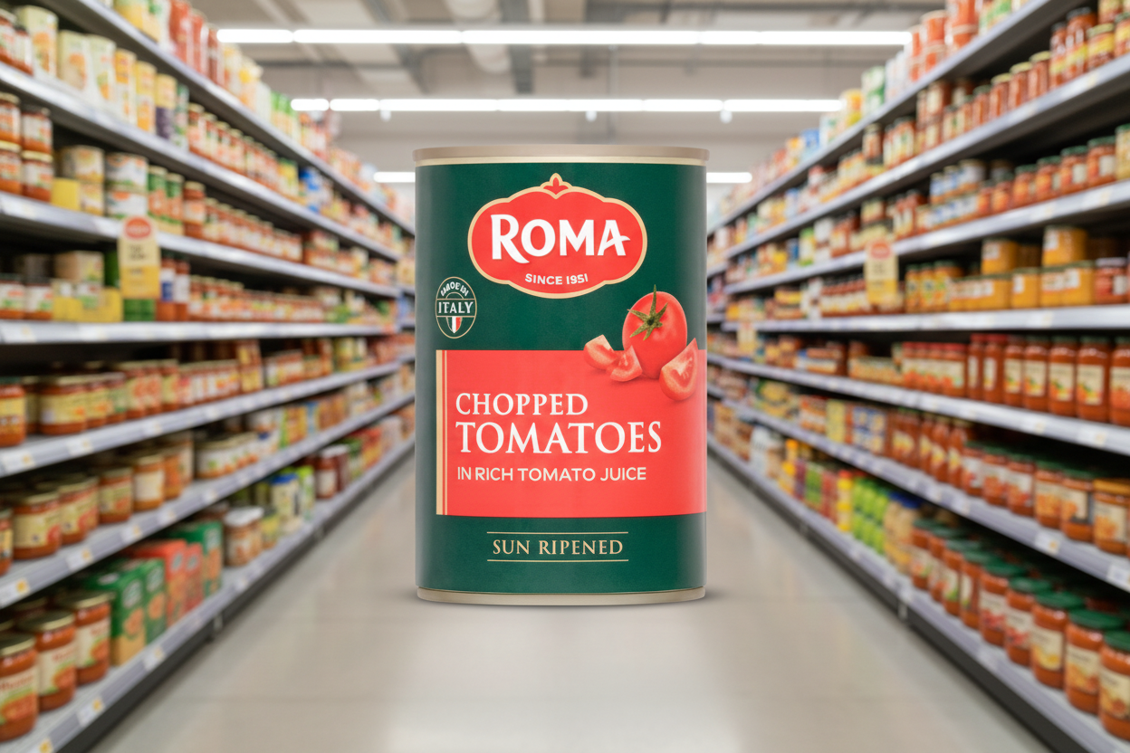 12 x Roma Chopped Tomatoes In Rich Tomato Juice 400G