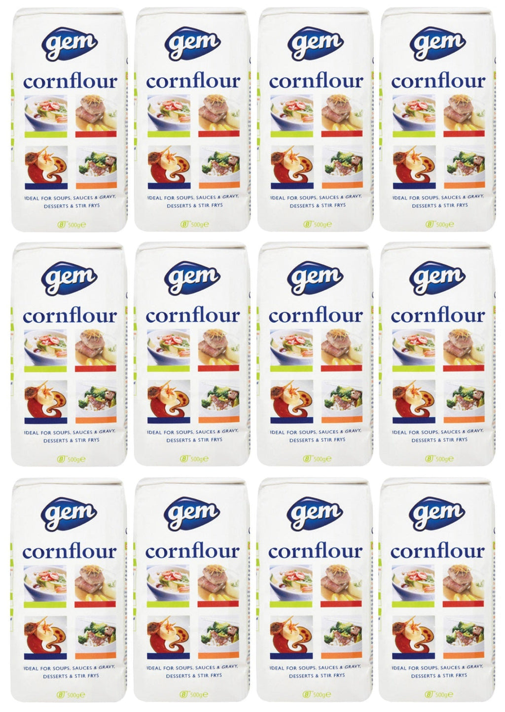 12 x Gem Cornflour 500G