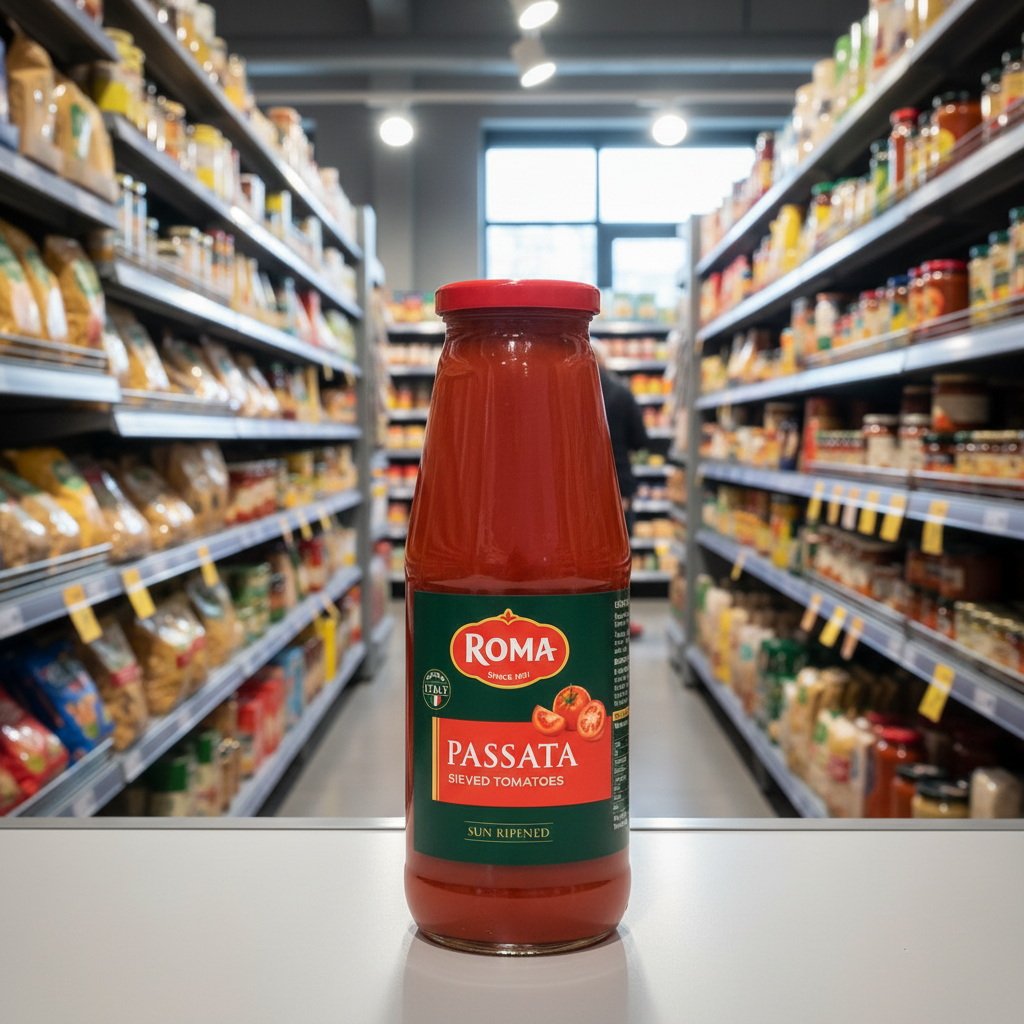 12 x Roma Passata Sieved Tomatoes 680G