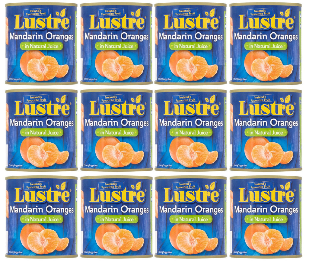 12 x Lustre Mandarin Oranges In Natural Juice 300G