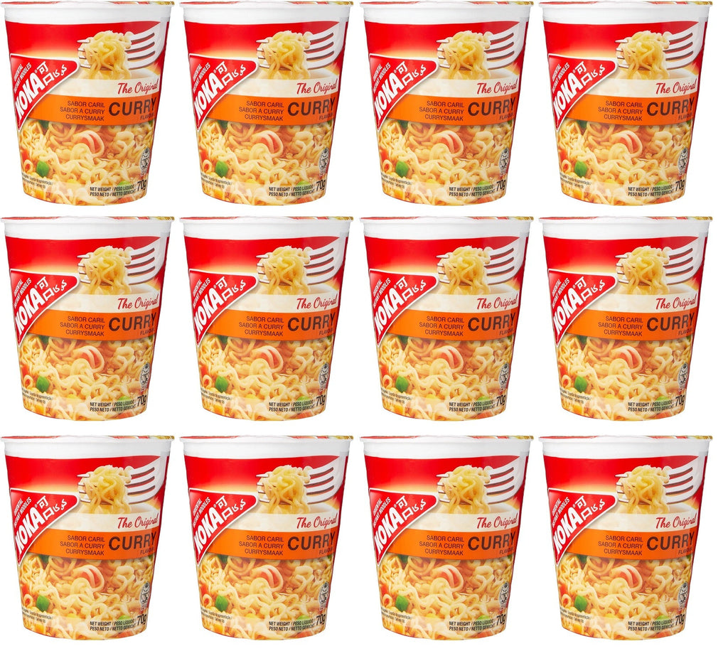 12 x Koka The Original Curry Flavour Oriental Instant Noodles 70G