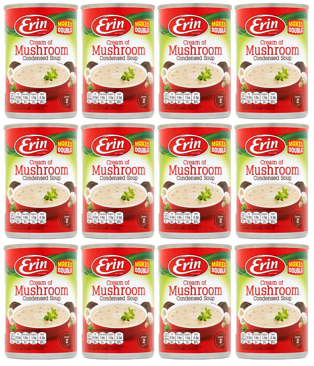 12 x Erin Cream Of Mushroom Condensed Soup 295G