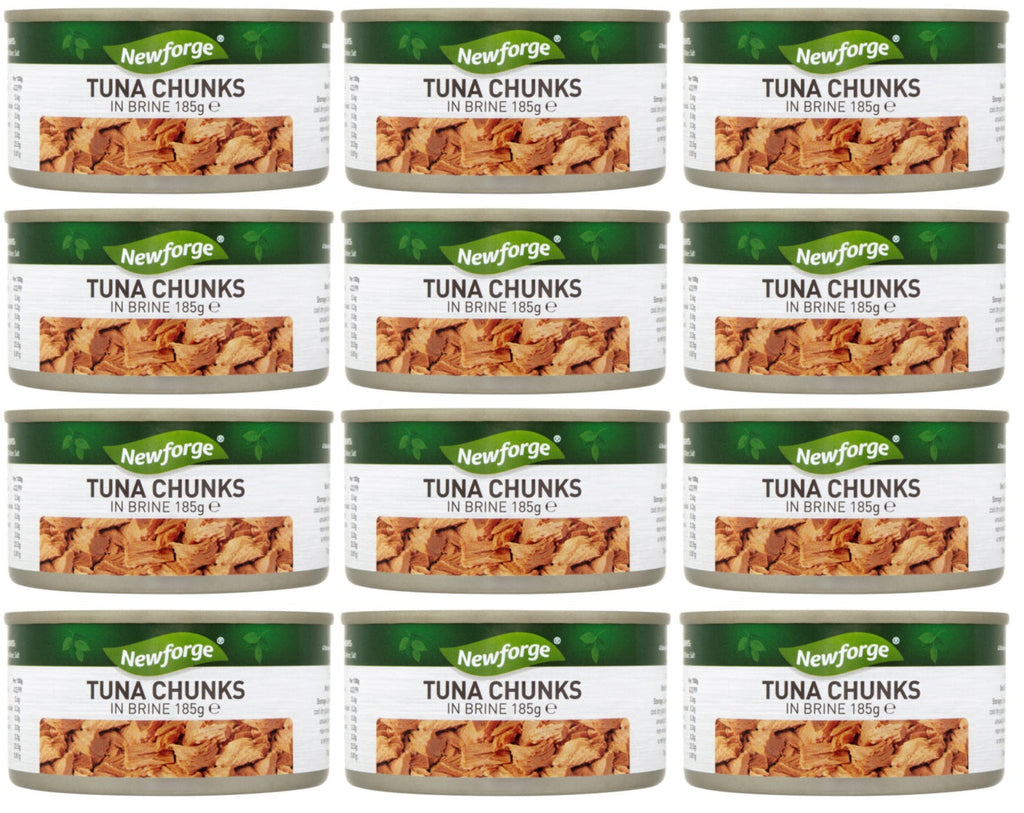 12 x Newforge Tuna Chunks In Brine 185G