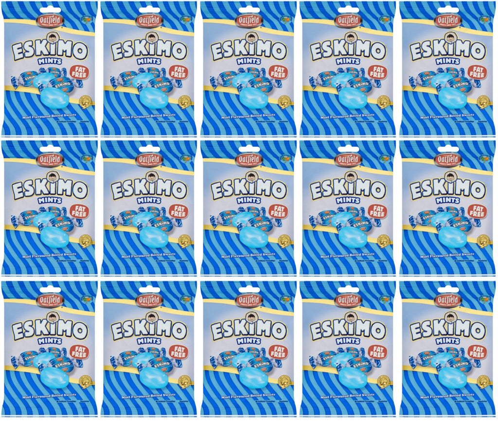 15 x Oatfield Eskimo Mint Flavoured Boiled Sweets 150G