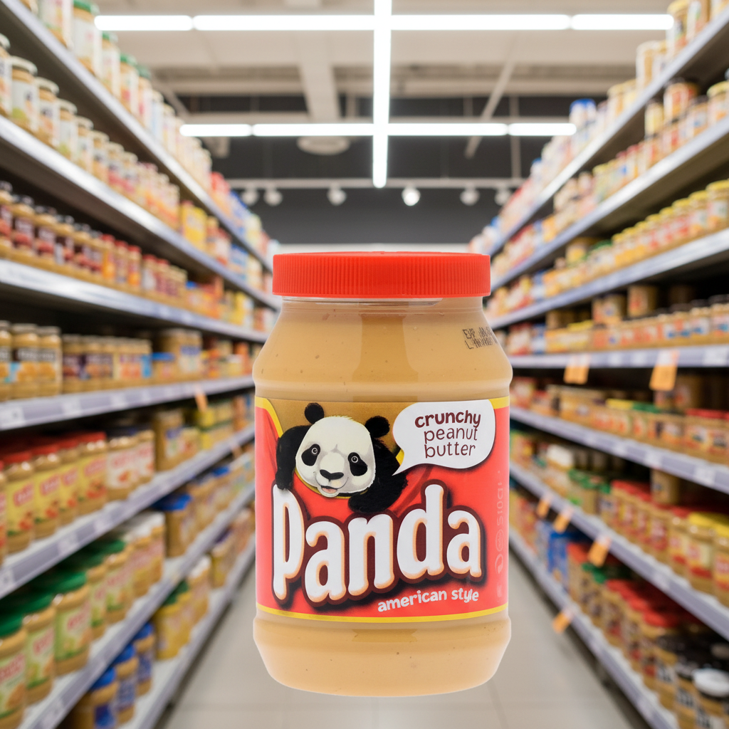 6 x Panda American Style Crunchy Peanut Butter 340G