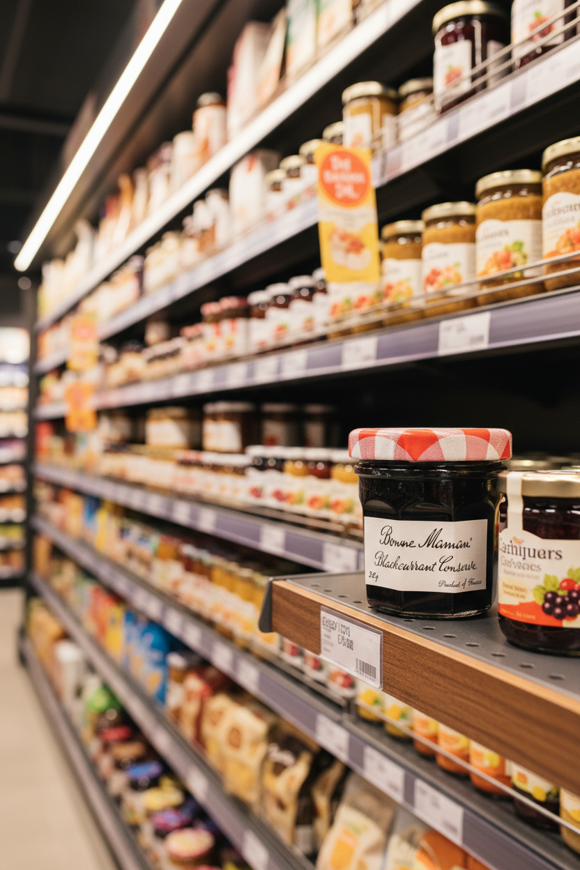 60 x Bonne Maman Blackcurrant Jam 30G