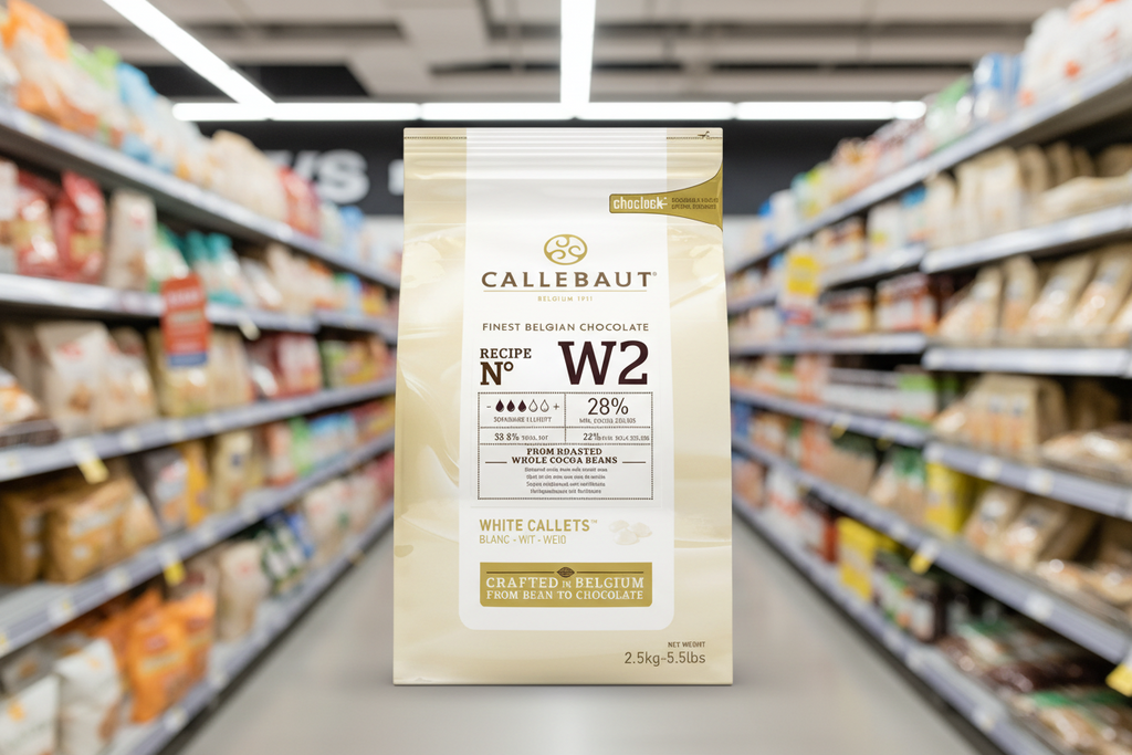 8 x Callebaut Finest Belgian Chocolate White Callets 2.5Kg