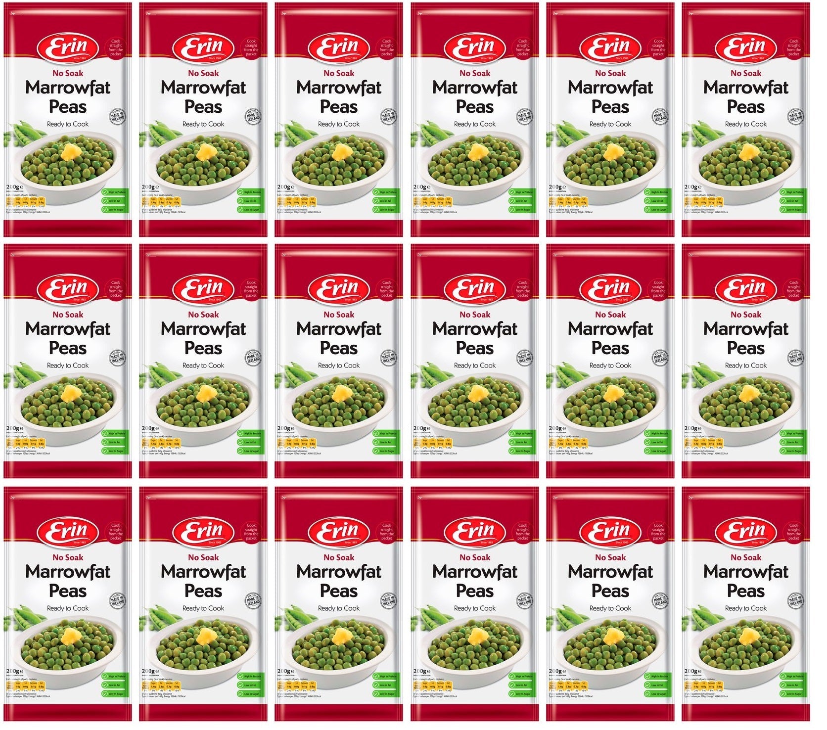 18 x Erin No Soak Marrowfat Peas 200G