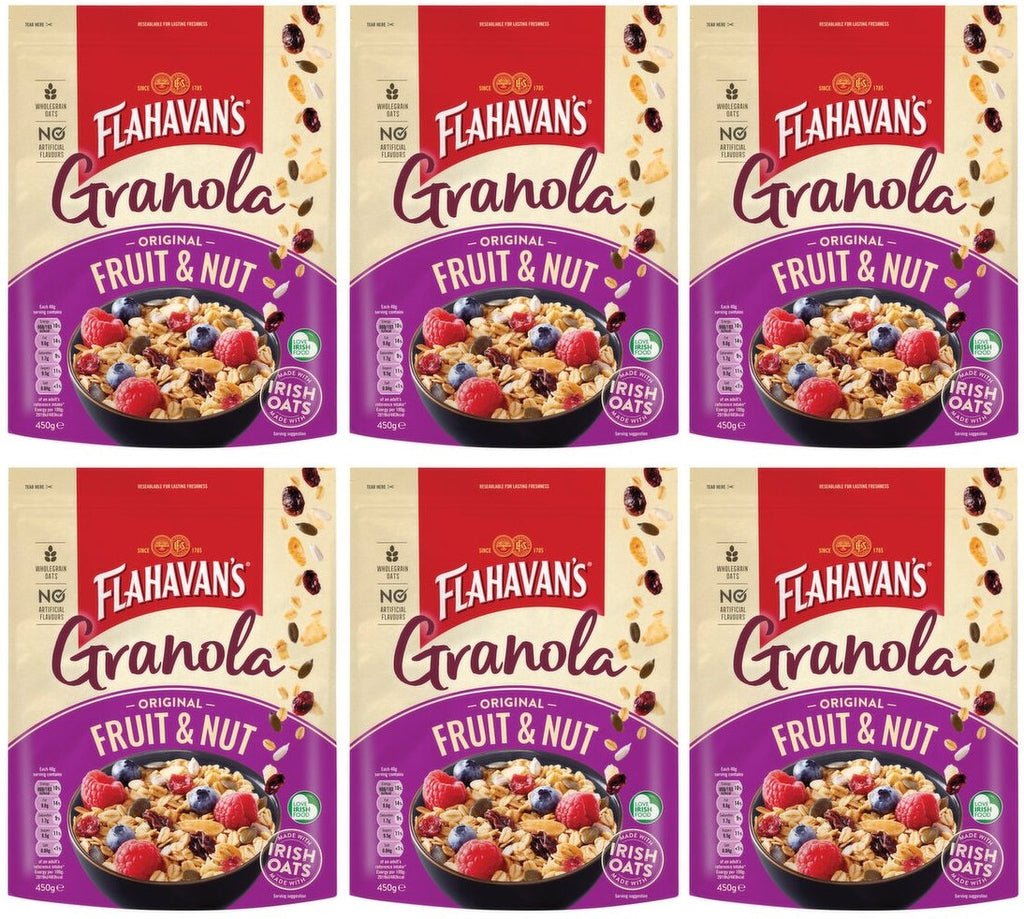 6 x Flahavan's Original Fruit & Nut Granola 450G