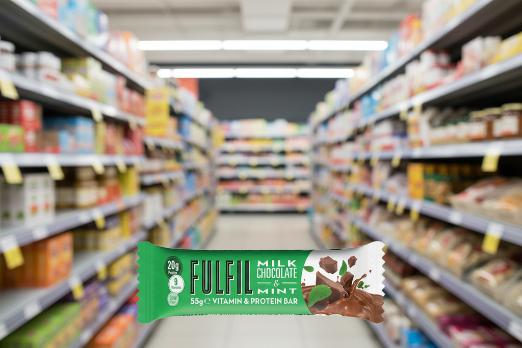 15 x Fulfil Milk Chocolate & Mint Flavour Vitamin & Protein Bar 55G