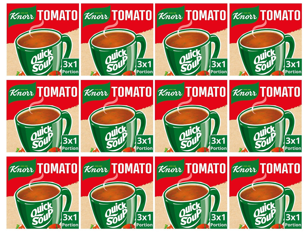 12 x Knorr  Dry Soup Mix Tomato 60 G 3 Servings
