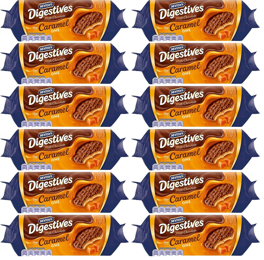 12 x Mcvitie's Digestives Milk Chocolate The Caramel One 250G