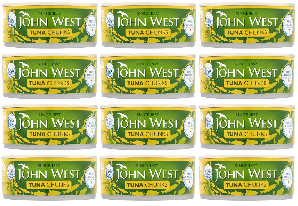 12 x John West Tuna Chunks In Sunflower Oil 145G