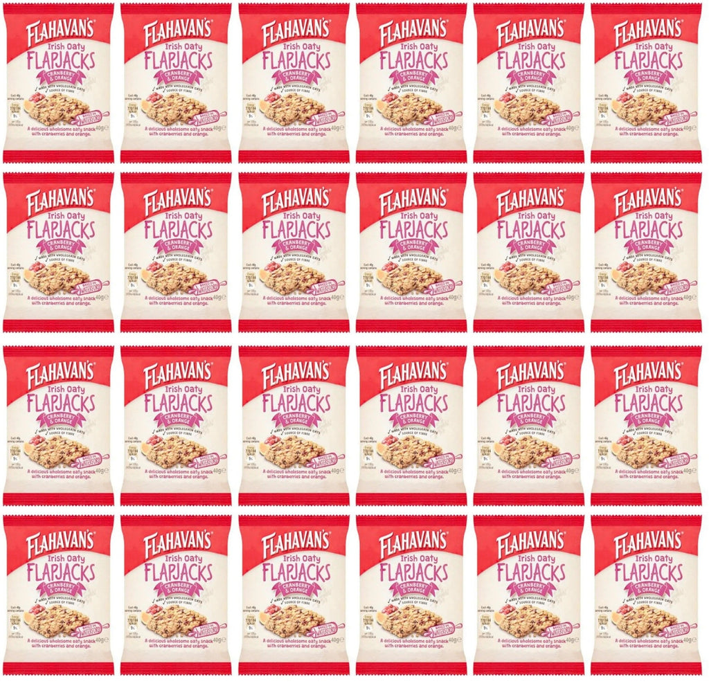 24 x Flahavan's Irish Oaty Flapjacks Cranberry & Orange 40G