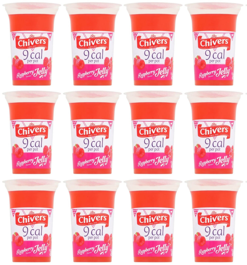 12 x Chivers Raspberry Flavour Jelly 150G