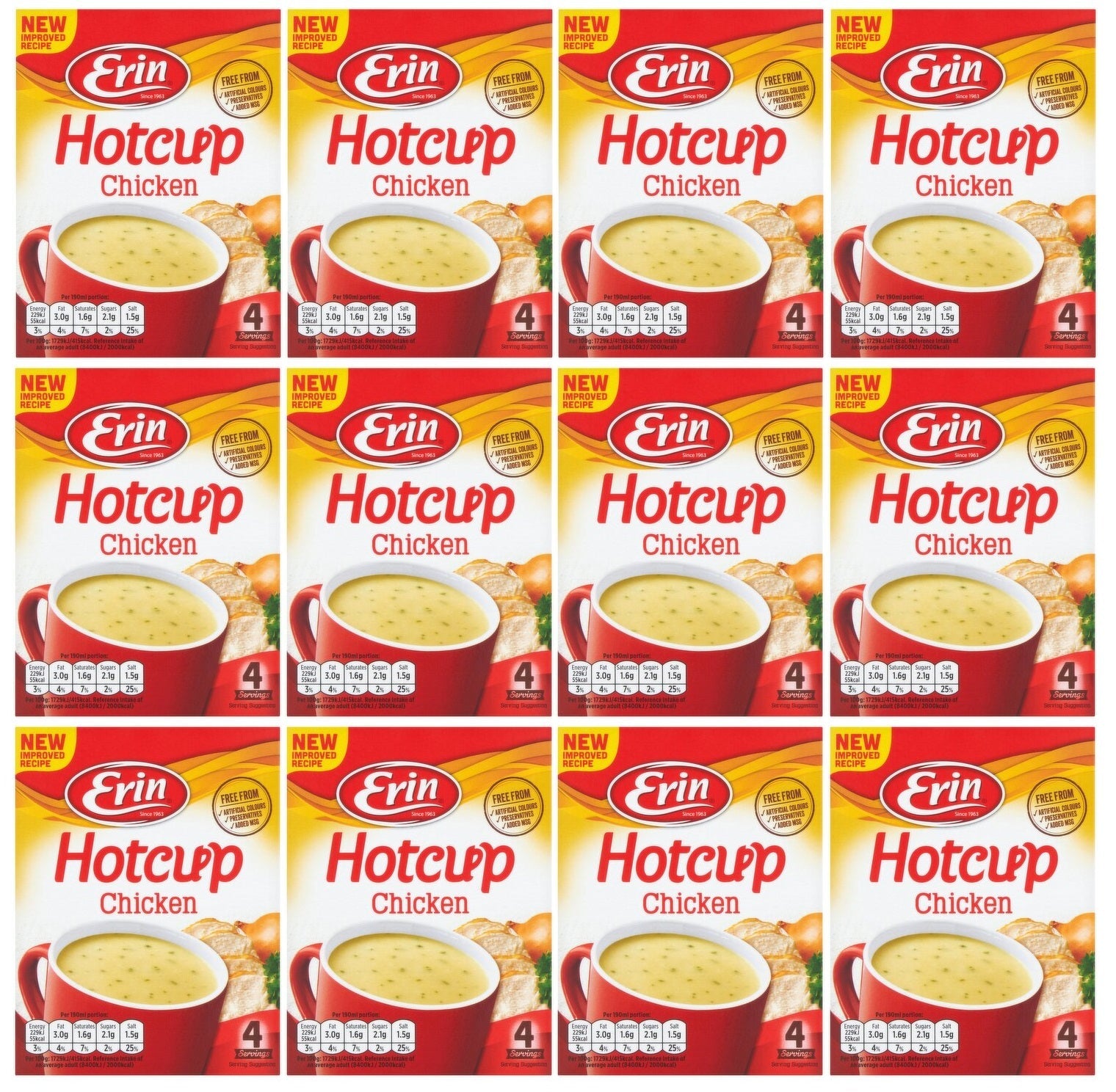 12 x Erin Hotcup Original Chicken 53G