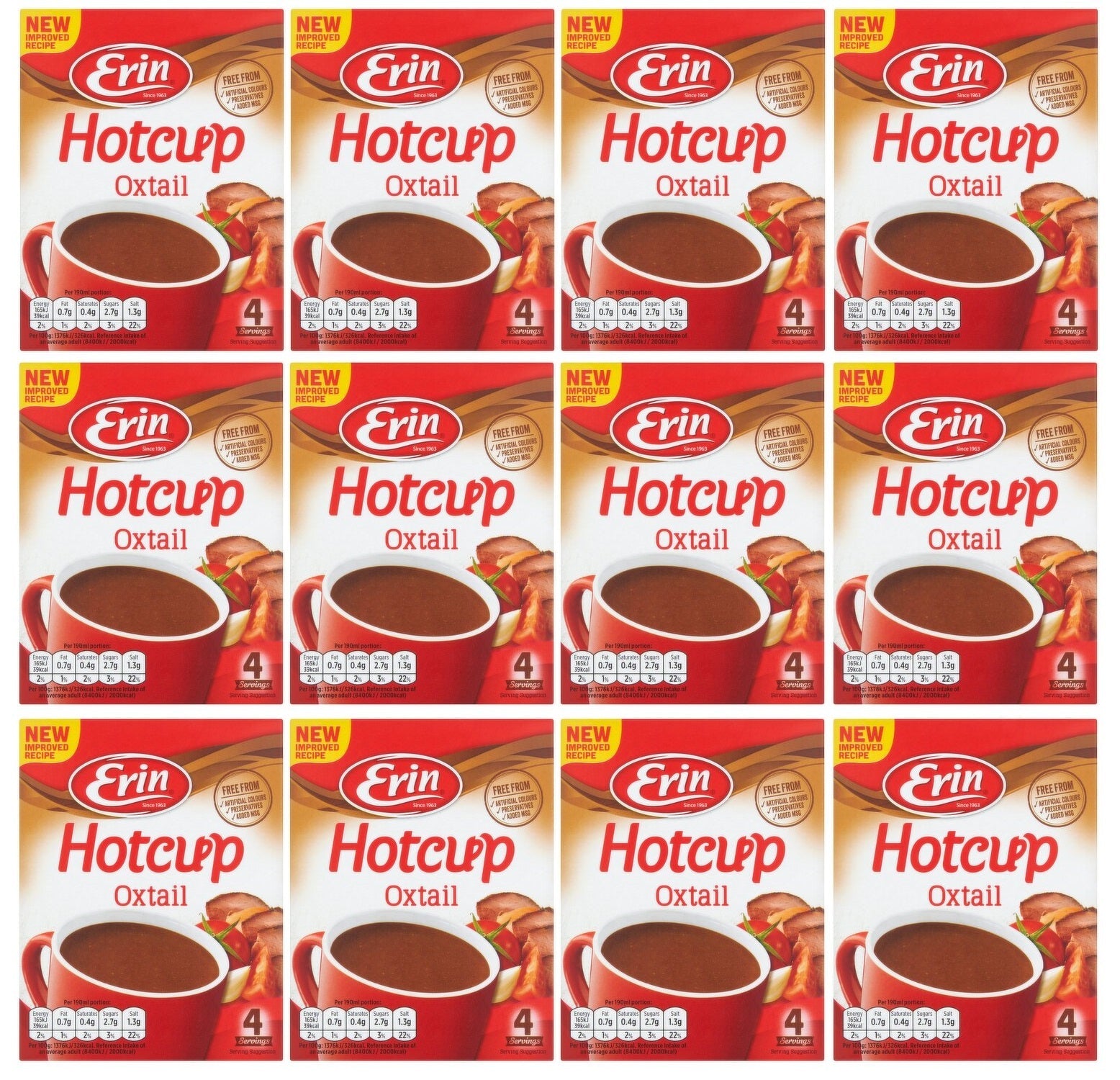12 x Erin Hotcup Original Oxtail 48G