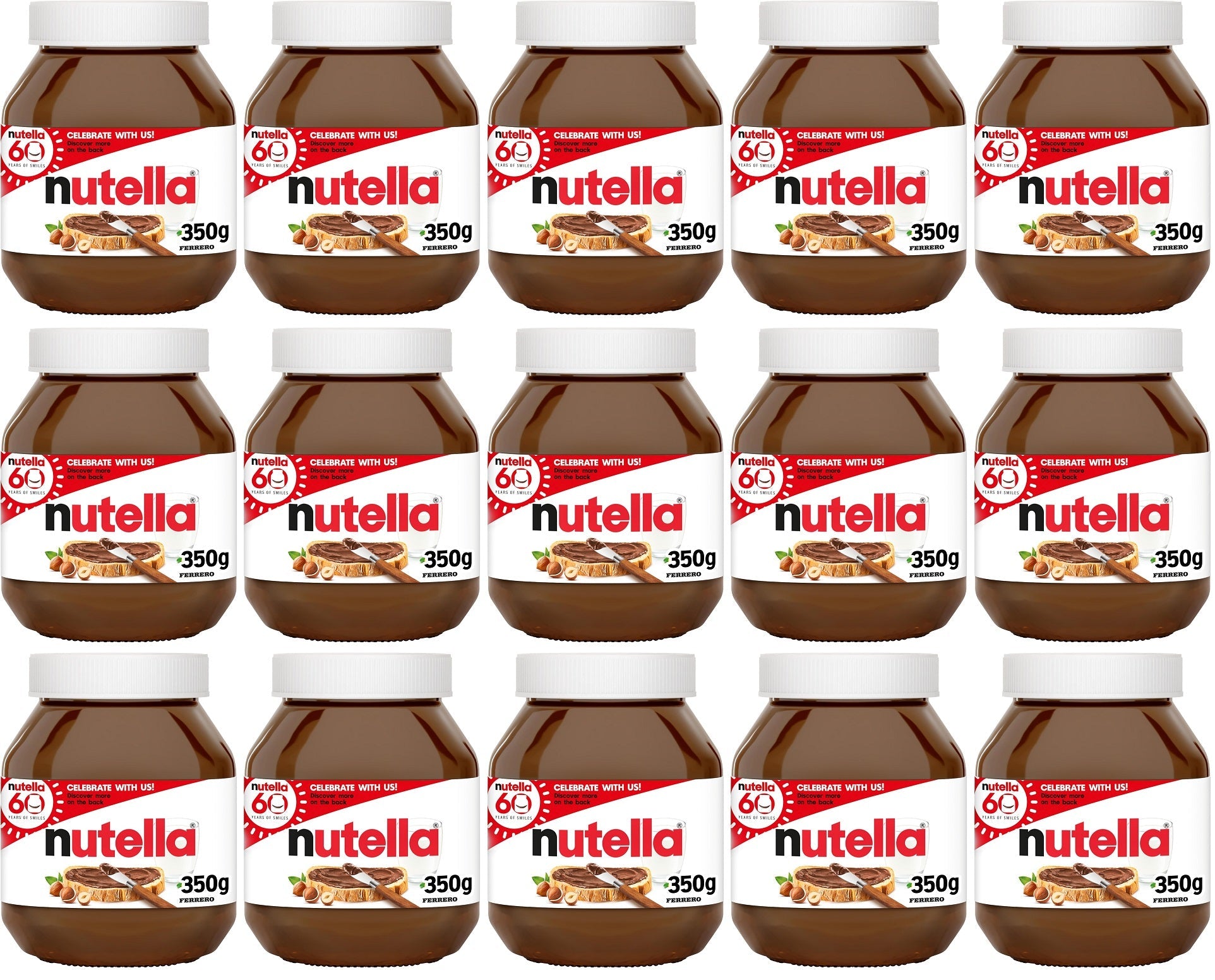 15 x Nutella® Hazelnut Spread With Cocoa 350G
