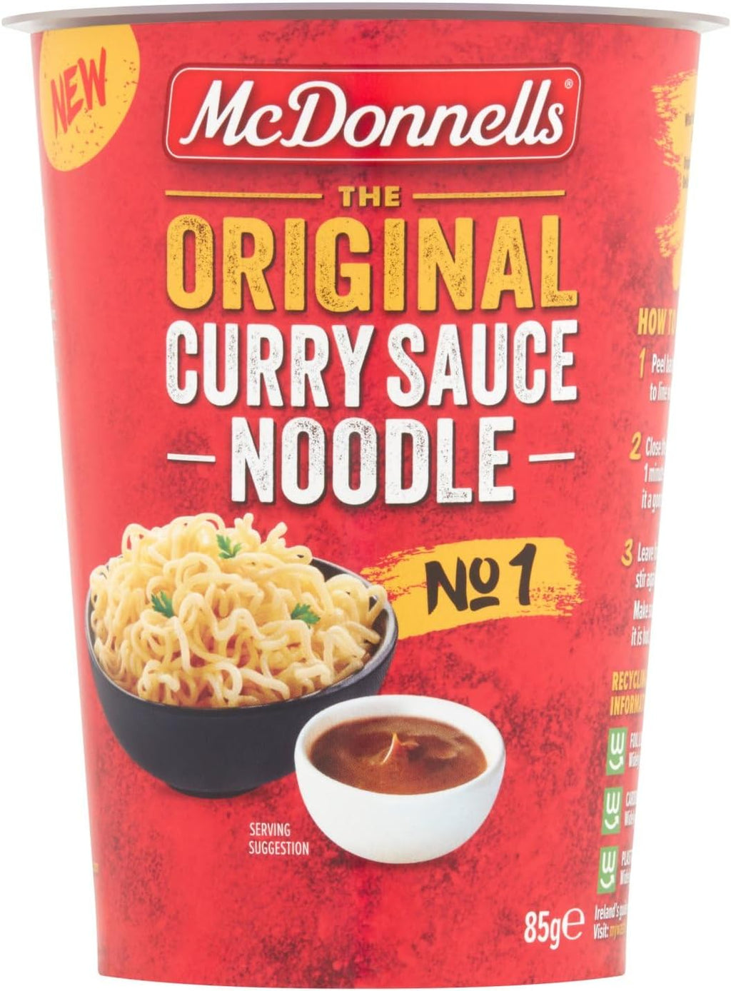 8 x Mcdonnells The Original Curry Sauce Noodle Pot 85G