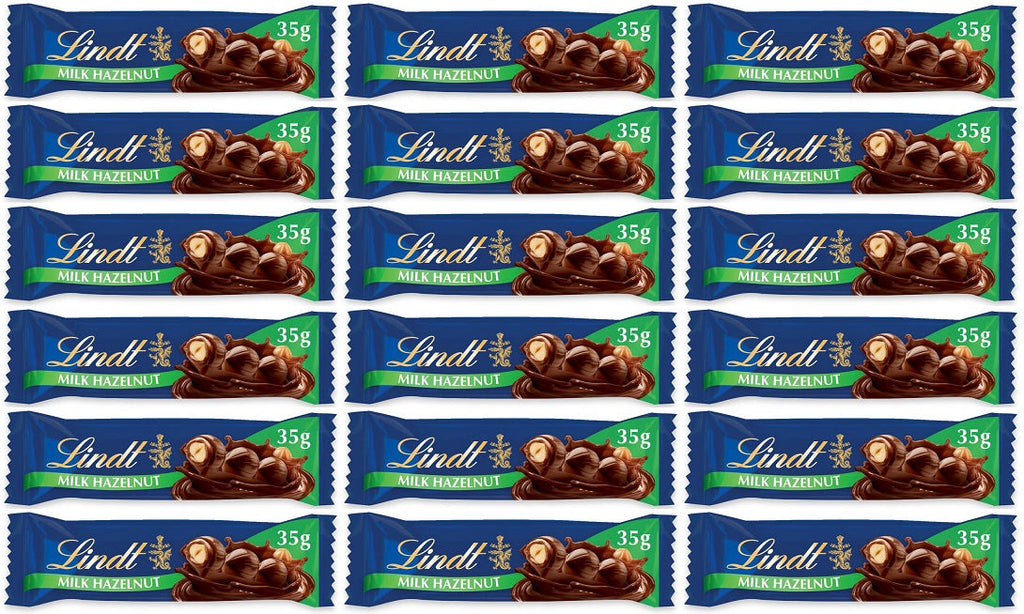 18 x Lindt Nocciolatte Milk Chocolate Hazelnut Treat Bar 35G