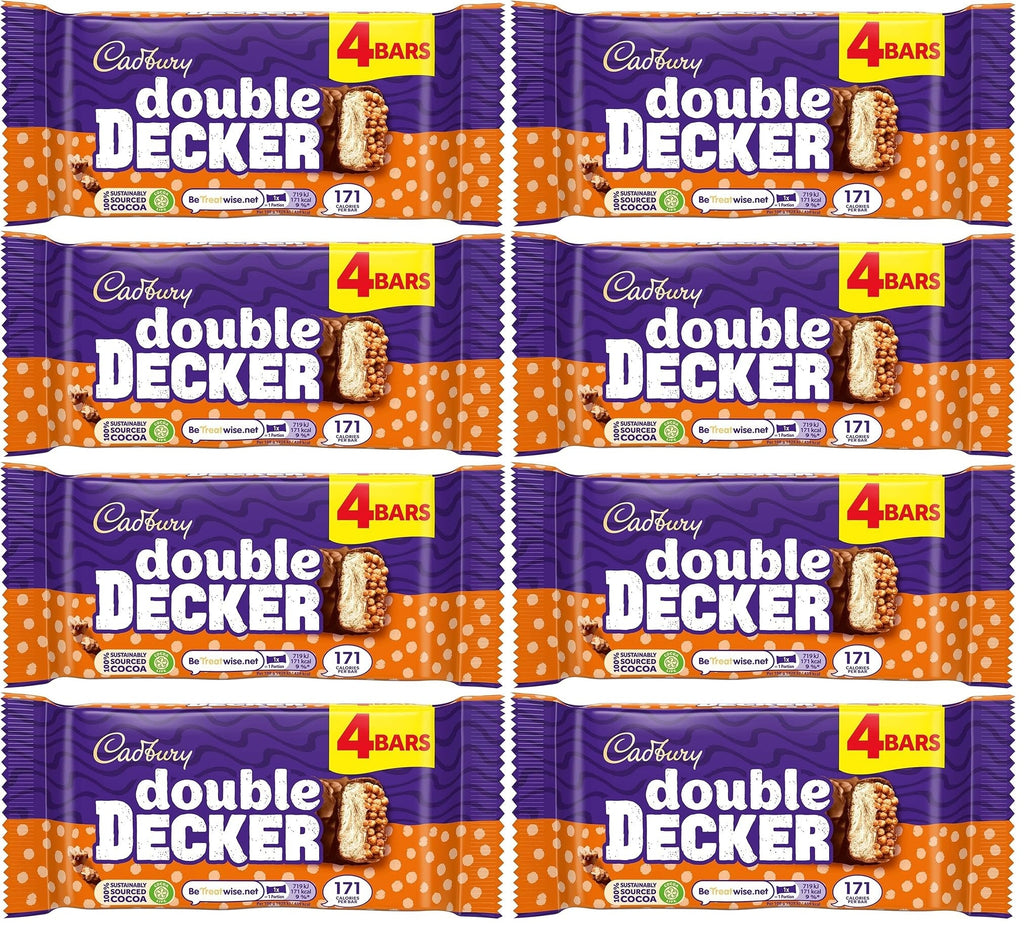 8 x Cadbury Double Decker Chocolate Bar 4 Pack 149.2G