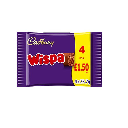 11 x Cadbury Wispa Chocolate Bar 4 Pack 94.8G