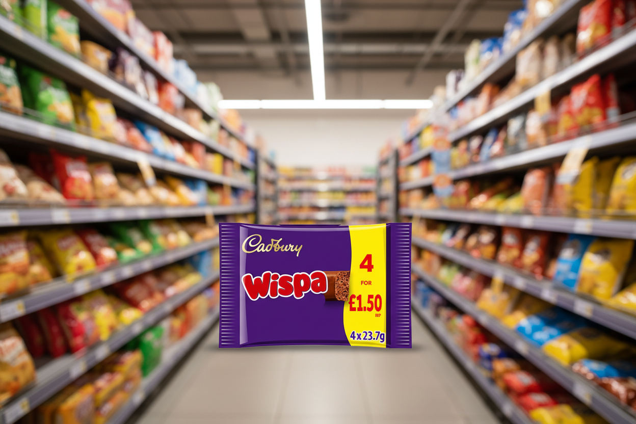 11 x Cadbury Wispa Chocolate Bar 4 Pack 94.8G