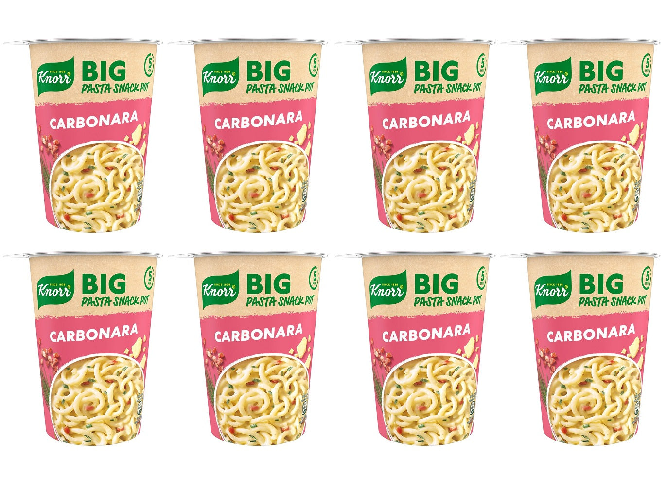 8 x Knorr Pasta Carbonara 92G Cup