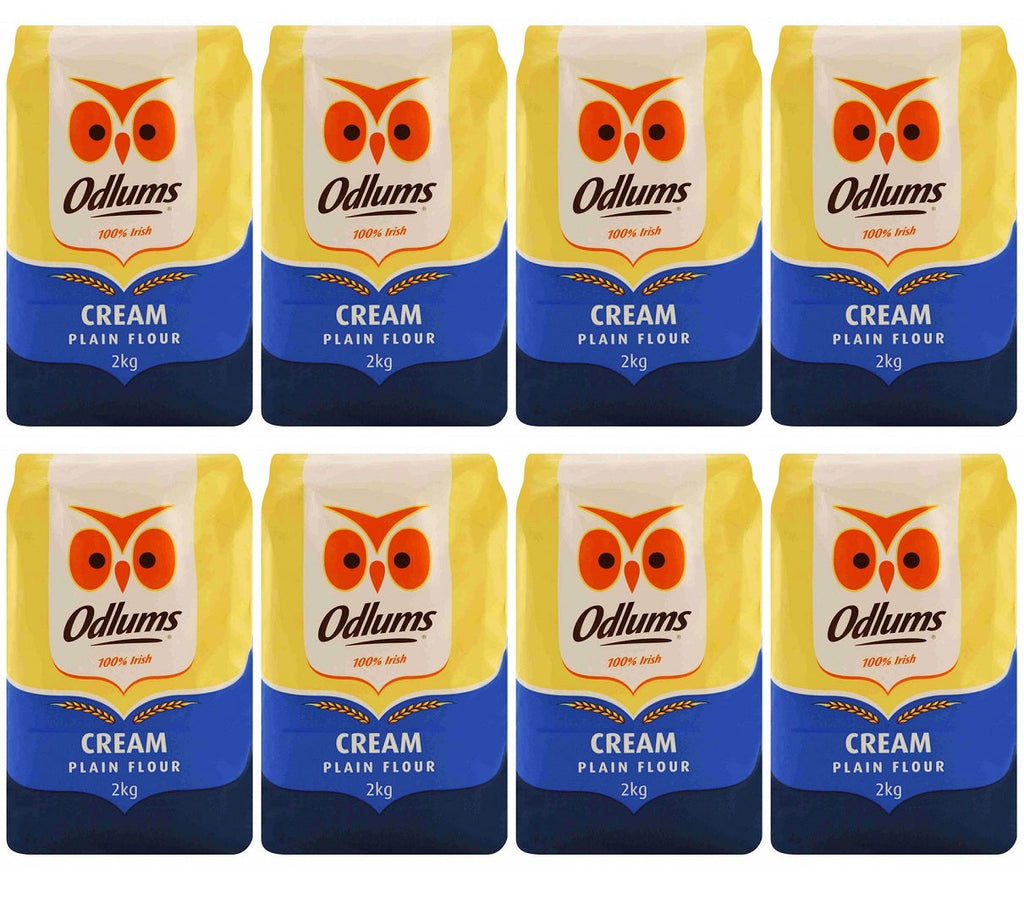 8 x Odlums Cream Plain Flour 2Kg