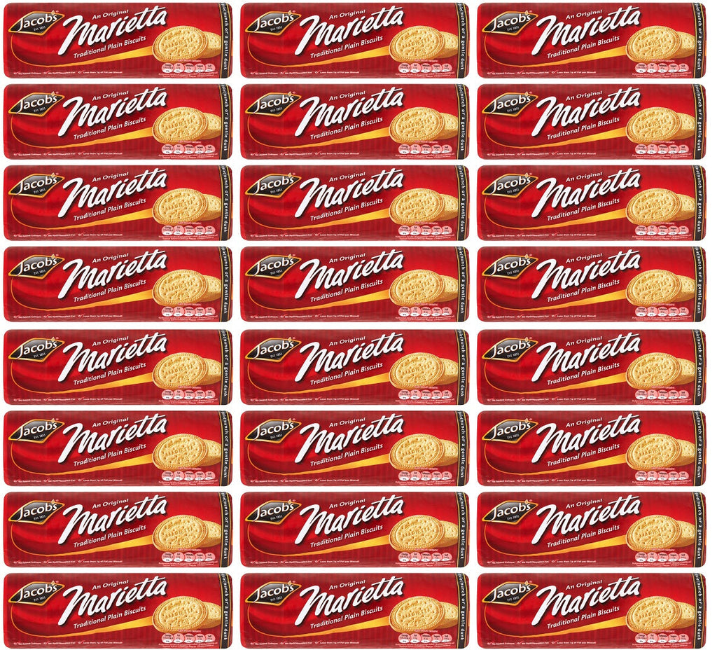 24 x Jacobs Marietta Traditional Plain Biscuits 200G