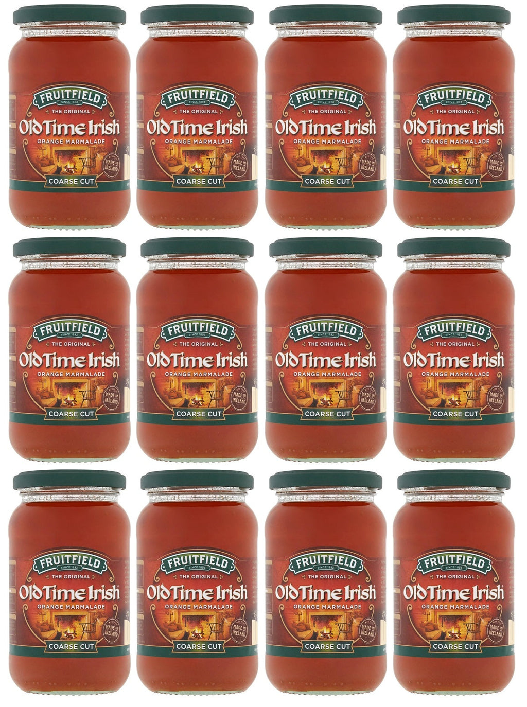 12 x Fruitfield Old Time Irish Coarse Cut Orange Marmalade 454G