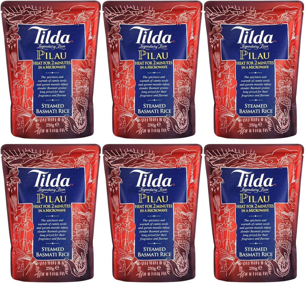 6 x Tilda Microwave Pilau Basmati Rice 250G