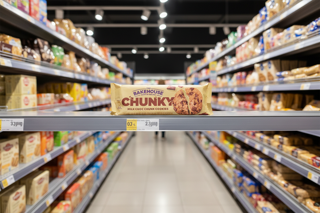 12 x The Bakehouse Chunky Milk Choc Chunk Cookies 220G