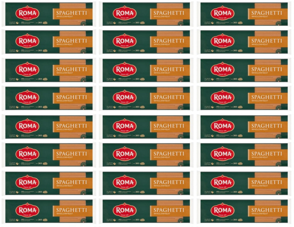 24 x Roma No 203 Wholewheat Spaghetti 500G