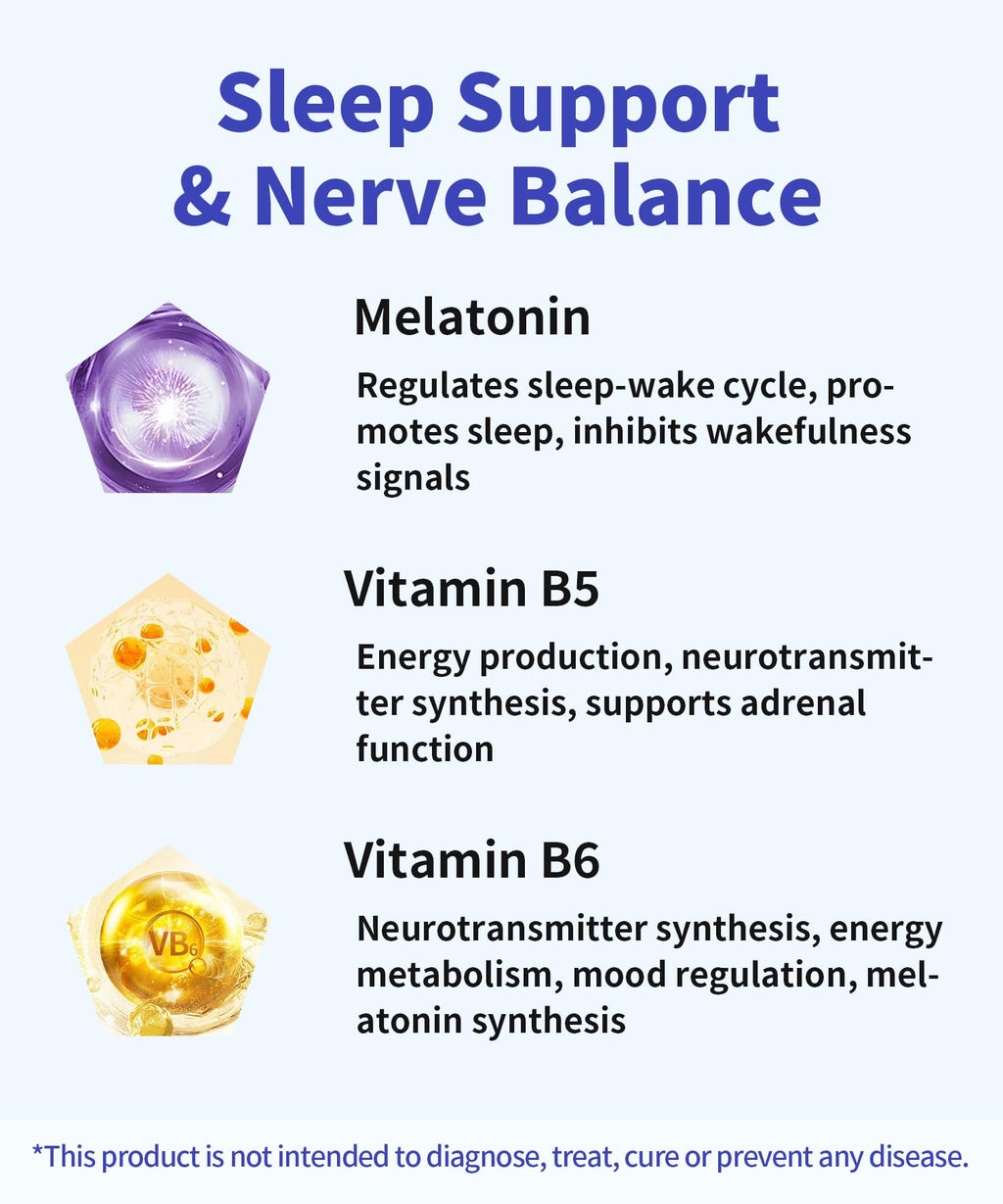 VLL Melatonin 5mg Oral Sleep Strips – Fast-Dissolving Sleep Aids (30 Count)