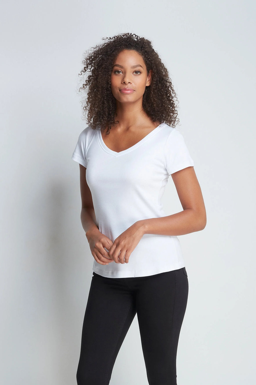 V-Neck Cotton Modal T-Shirt