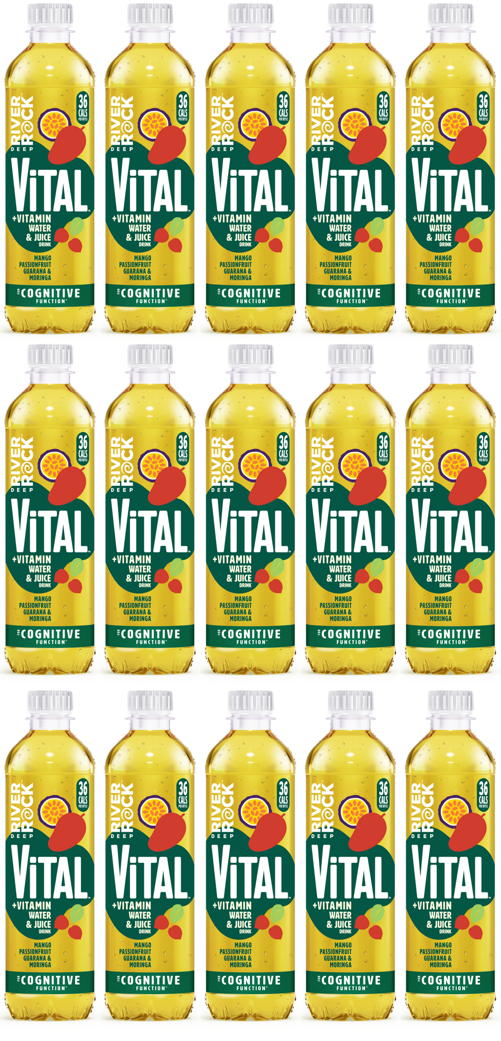 15 x Deep Riverrock Vital + Vitamin Water & Juice Drink 450Ml