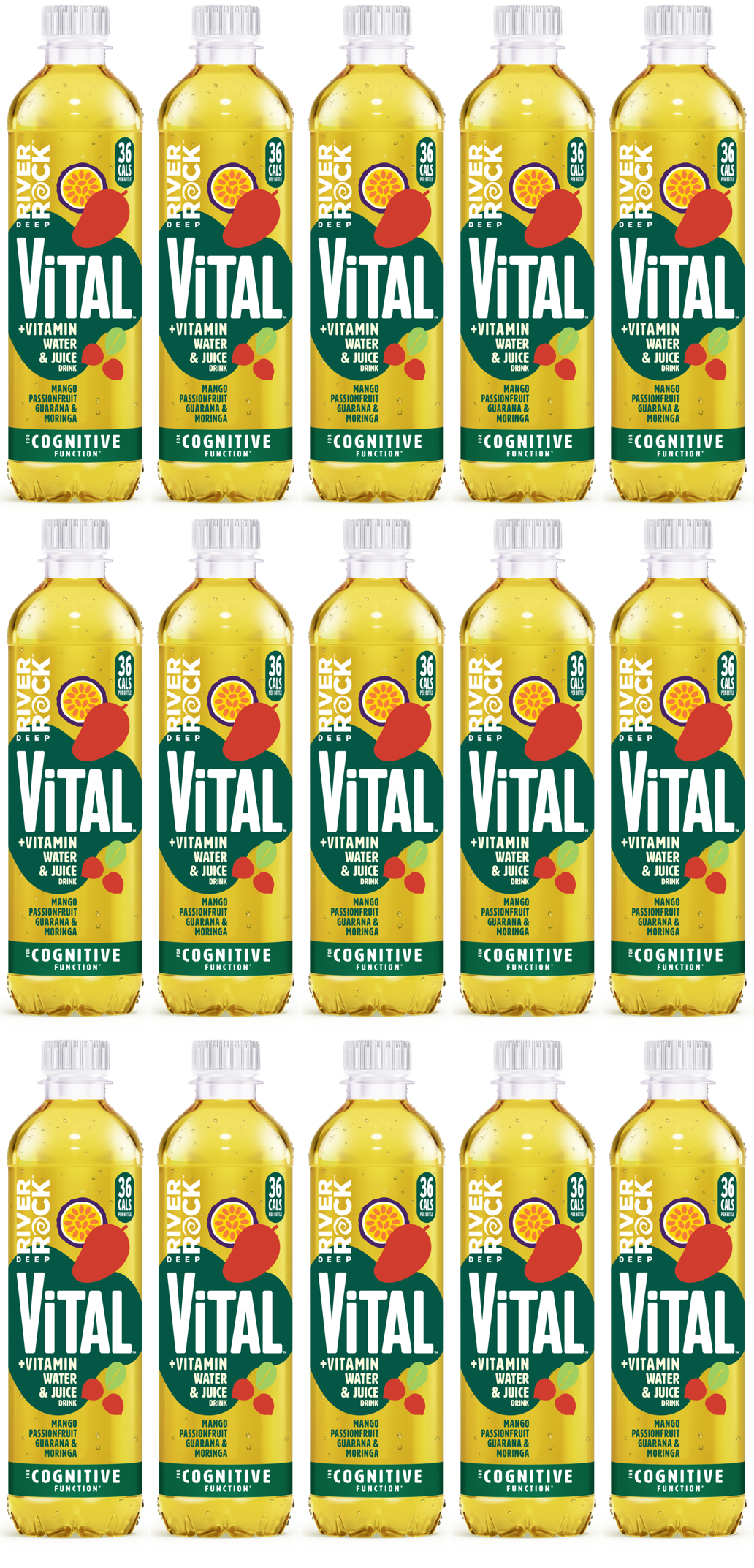 15 x Deep Riverrock Vital + Vitamin Water & Juice Drink 450Ml