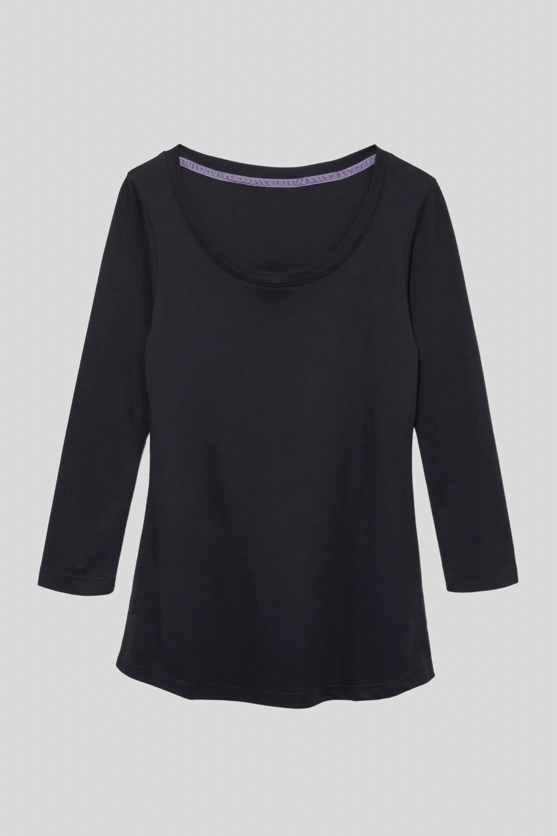 3/4 Sleeve Scoop Neck Cotton Modal T-Shirt