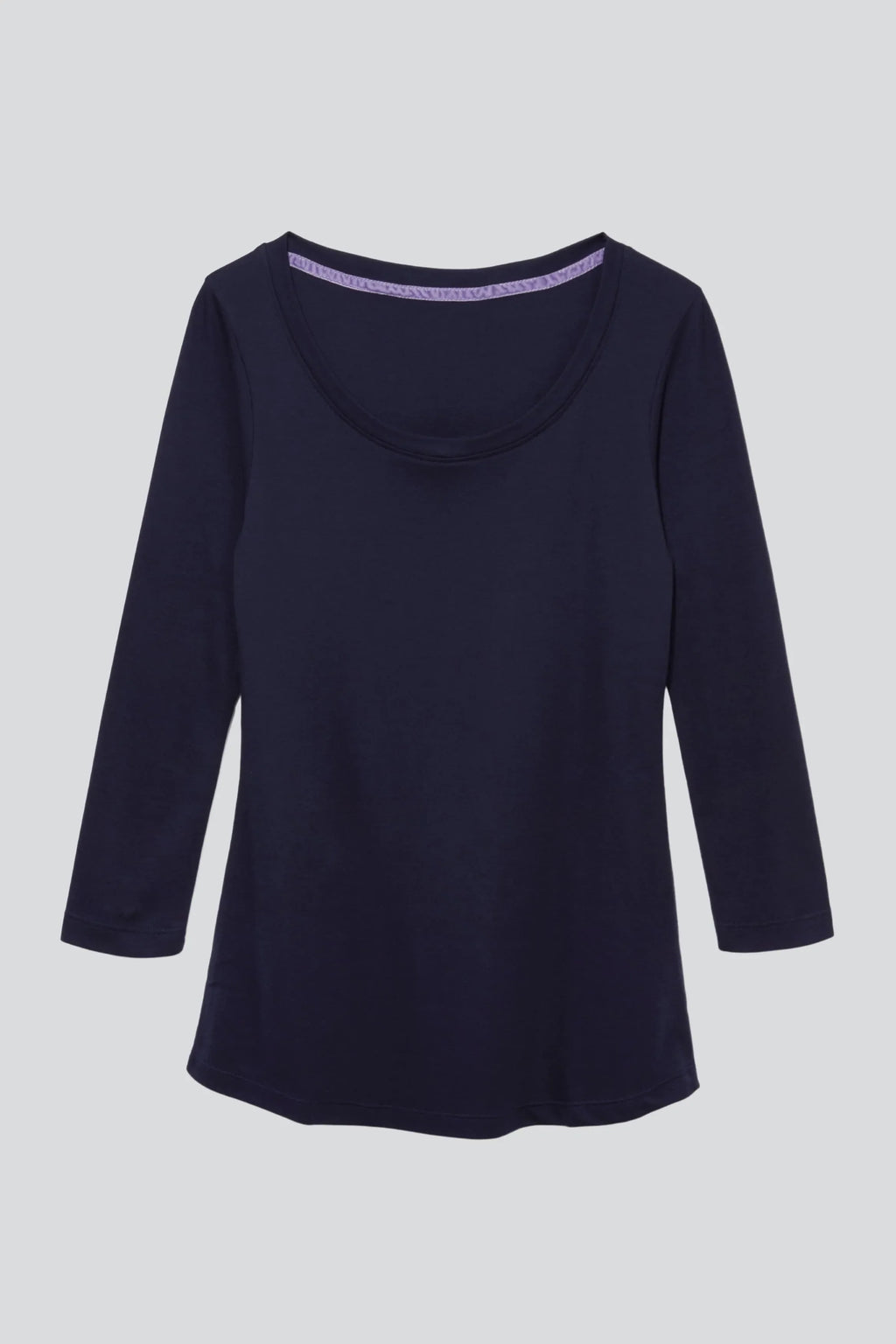 3/4 Sleeve Scoop Neck Cotton Modal T-Shirt