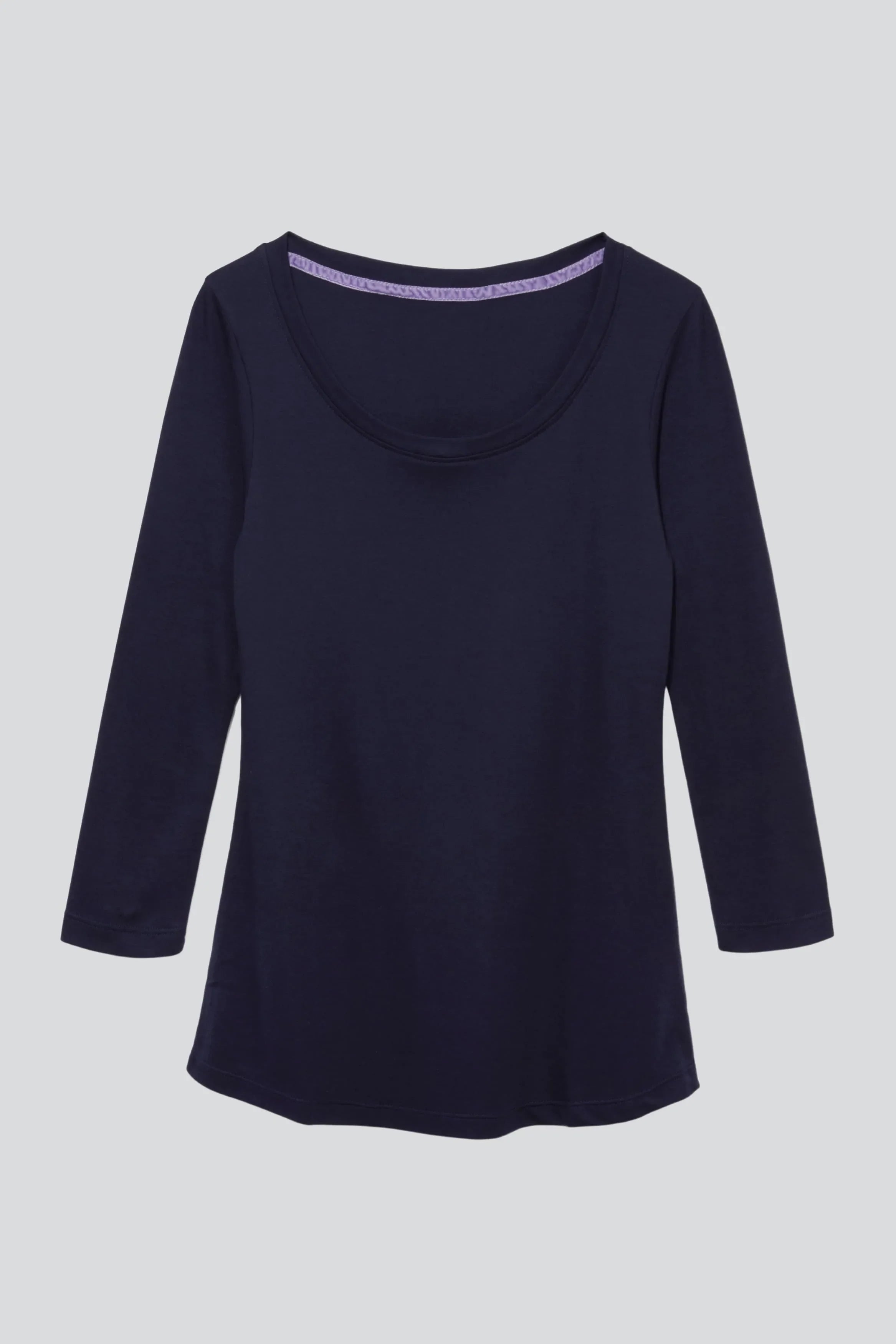 3/4 Sleeve Scoop Neck Cotton Modal T-Shirt