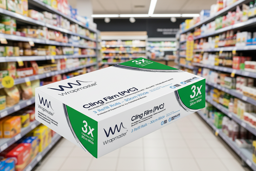 3 x Wrapmaster Cling Refill 30Cm X 300M