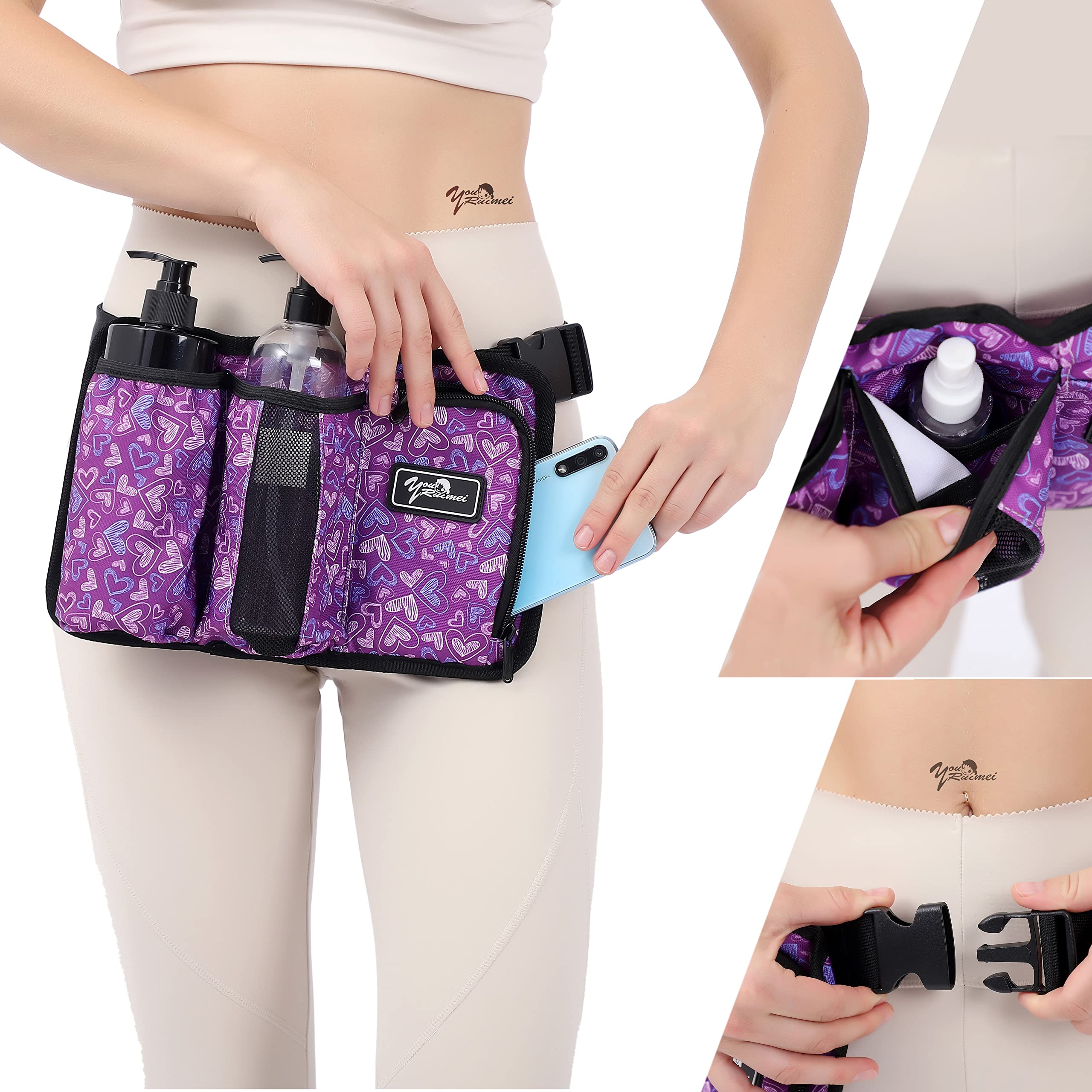 YOURUIMEI Massage Bottle Bag – Massage Oil Bag & Therapist Holster