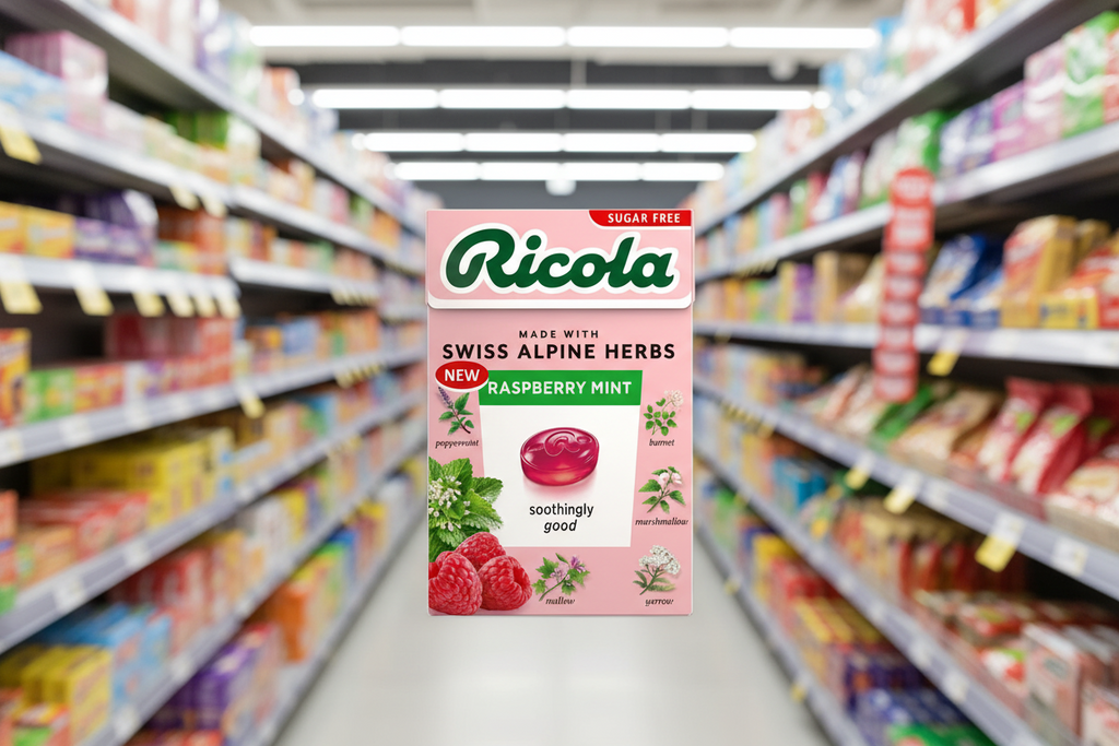 20 x Ricola Raspberry Mint Box Sugar Free - 45g