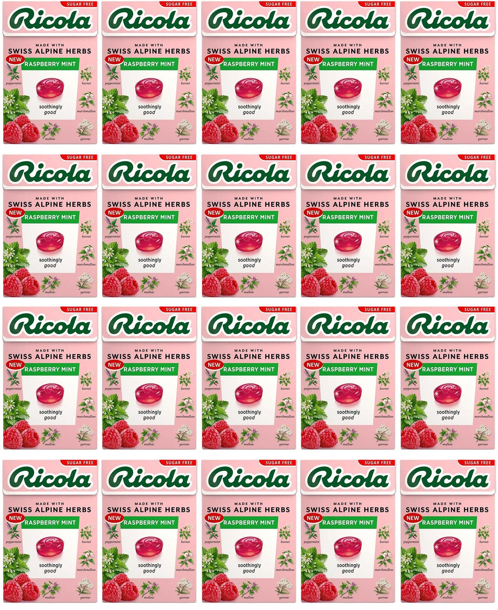 20 x Ricola Raspberry Mint Box Sugar Free - 45g
