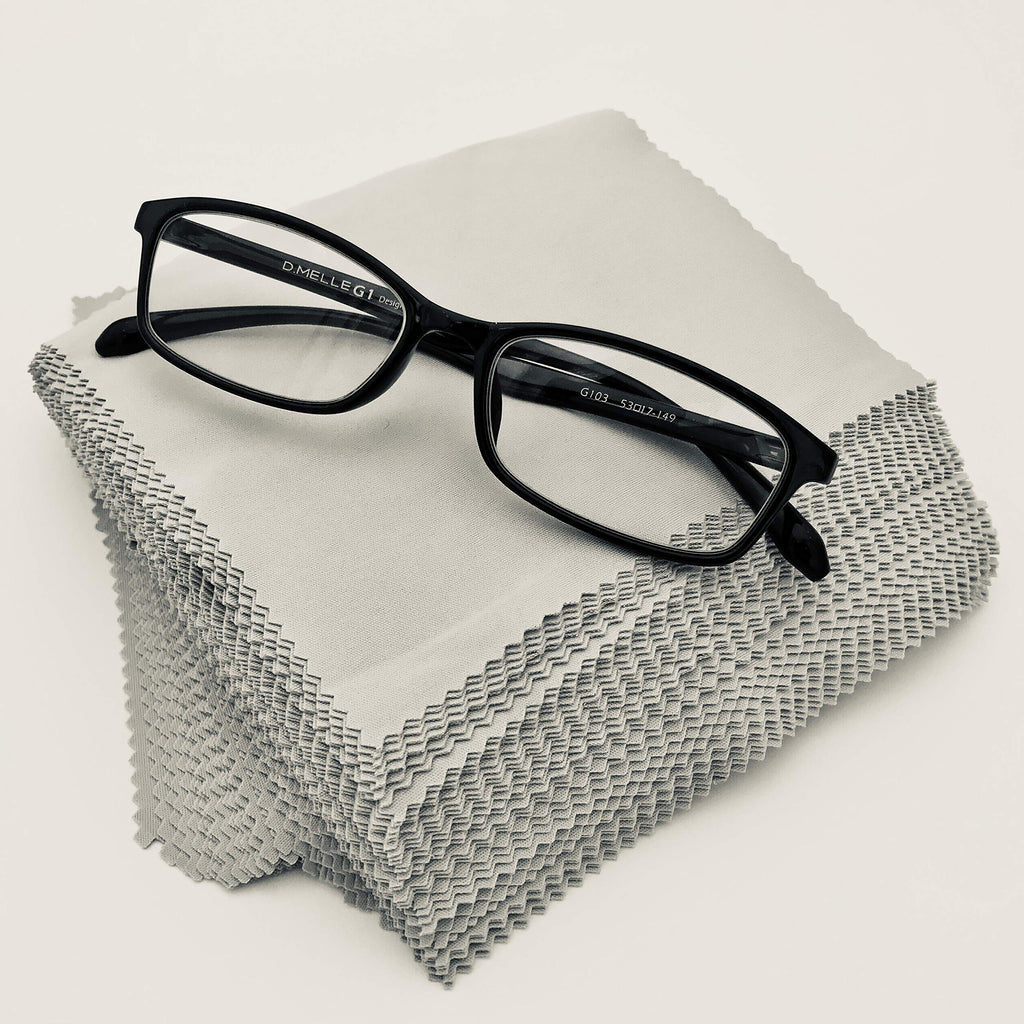AAwipes 100 Pack Microfiber Cleaning Cloths for Glasses & Screens – 5.5x5.5 in, Light Gray, No Logo