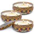 Abarli Citronella Candles Outdoor – 3-Pack, Large 13.5oz Soy Wax, 3-Wick, Blue & White Tin